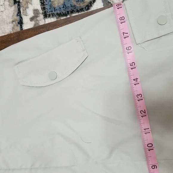 Modern style skirt midi light gray 4 pockets on the front &one on the back .S/M - Picture 7 of 8